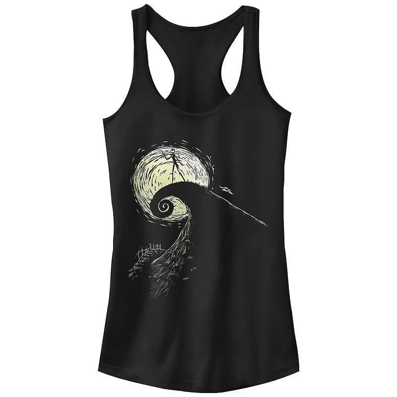 Disneys The Nightmare Before Christmas Womens Jack On Spiral Hill Racerback Tank Top, Girls product image