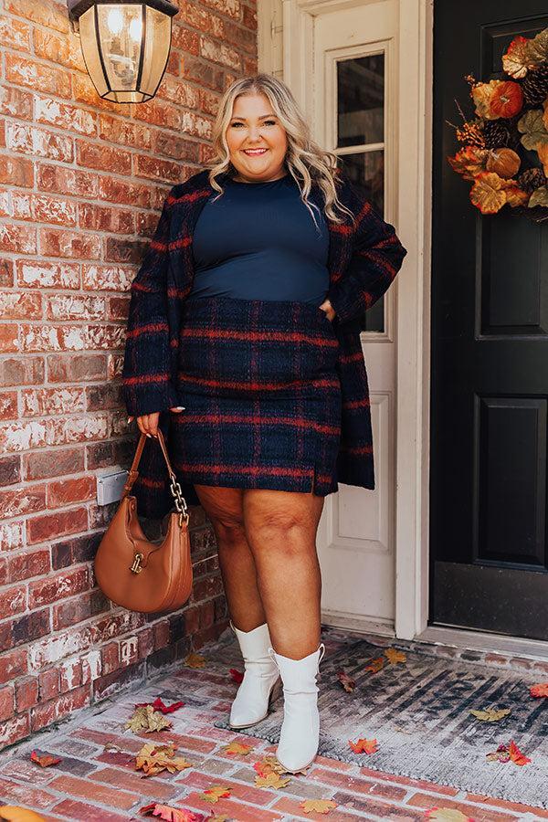 Fall Frenzy Plaid Skirt Curves product image