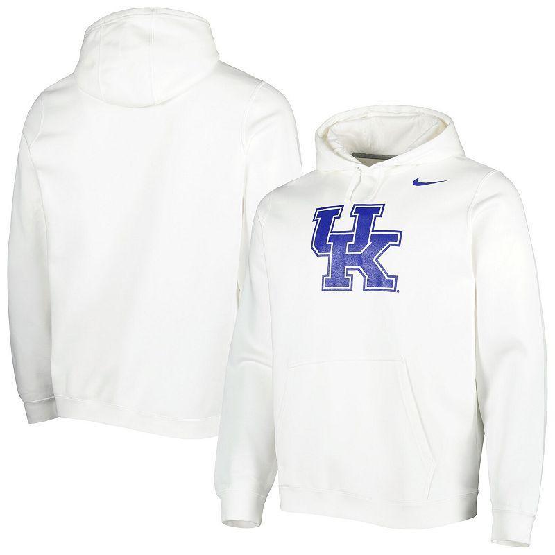 NIKE White Kentucky Wildcats Logo Club Fleece Pullover Hoodie Product Image