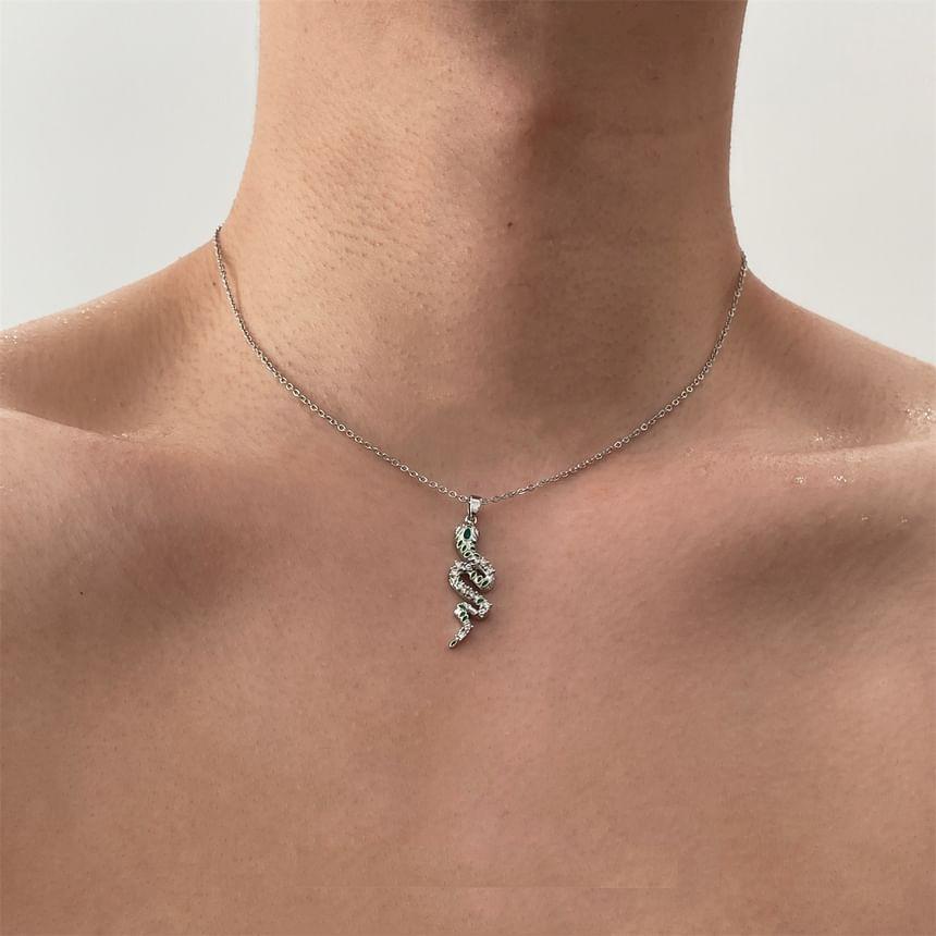 Snake Pendant Alloy Necklace Product Image