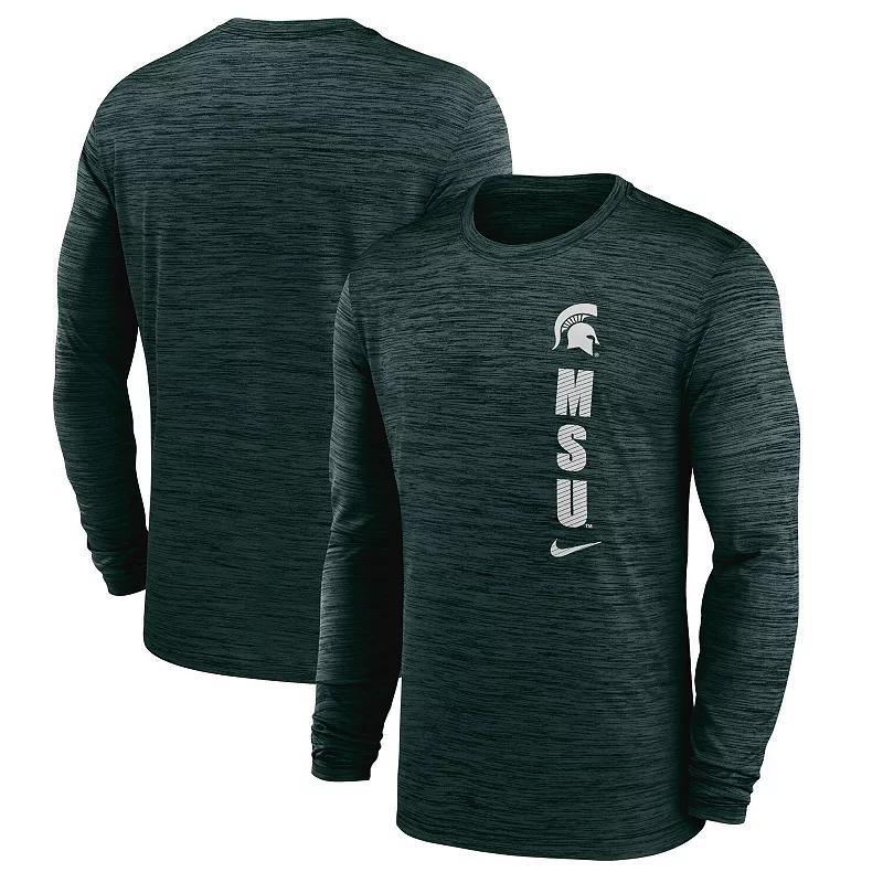 Michigan State Spartans Sideline Velocity Nike Men's Dri-FIT College Long-Sleeve T-Shirt Product Image