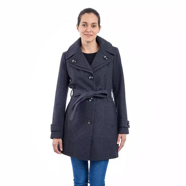 Womens TOWER by London Fog Wool Blend Trench Coat Product Image