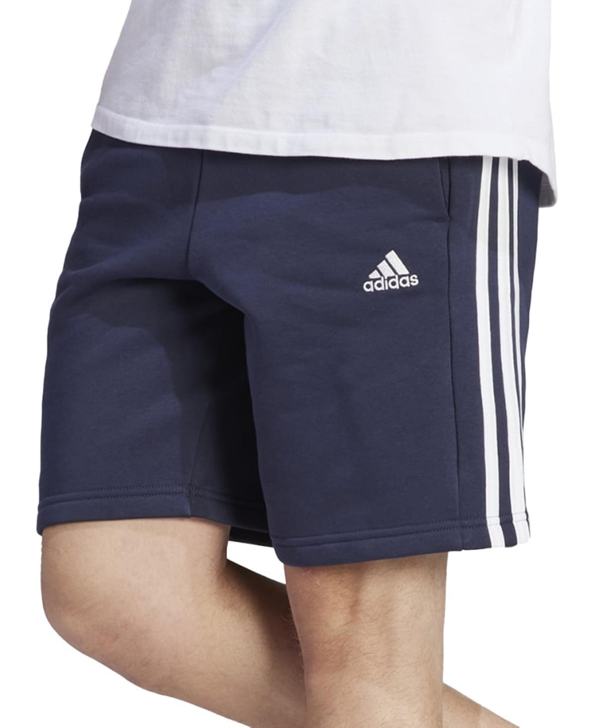 adidas Mens 3-Stripes 10 Fleece Shorts - Arctic Night Product Image