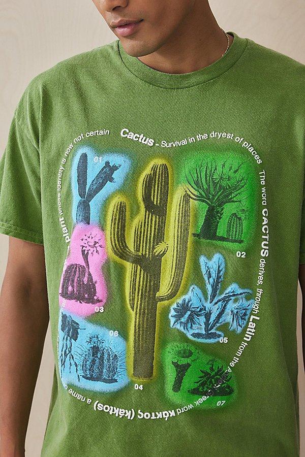 Urban Outfitters UO Green Cactus Tee Mens at Urban Outfitters Product Image