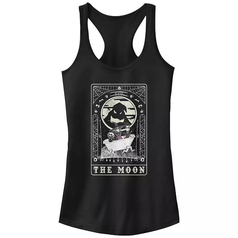 Disneys The Nightmare Before Christmas Womens The Moon Tarot Card Racerback Tank Top, Girls product image