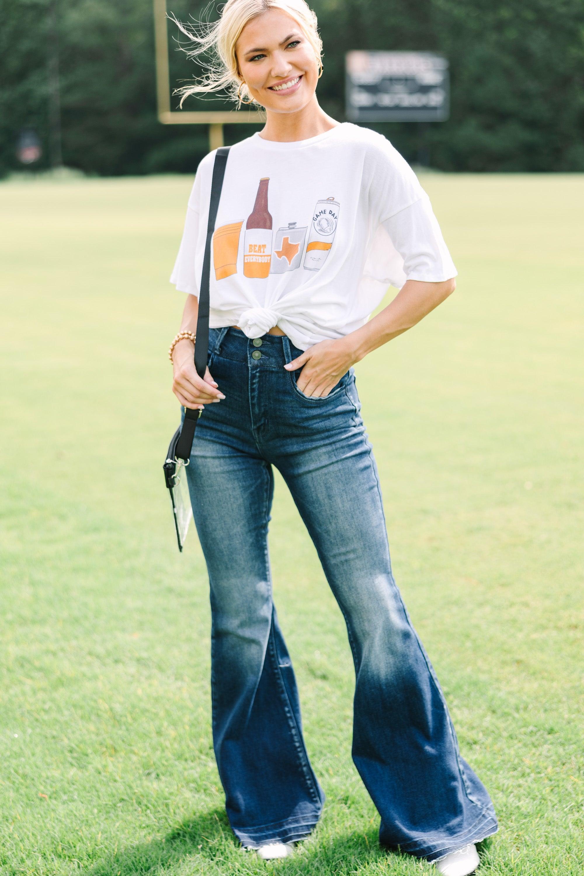 Drink Local Burnt Orange And White Gameday Graphic Tee Female Product Image