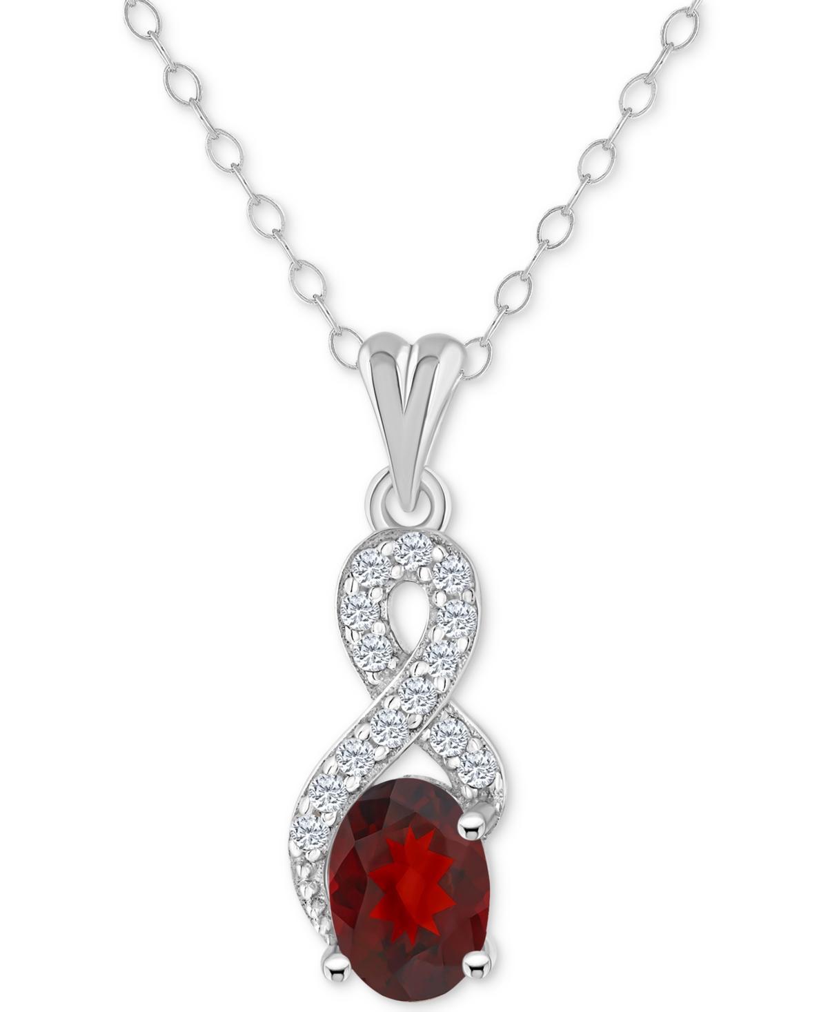 Celebration Gems Sterling Silver Citrine & White Topaz Accent Pendant, Womens Orange Product Image