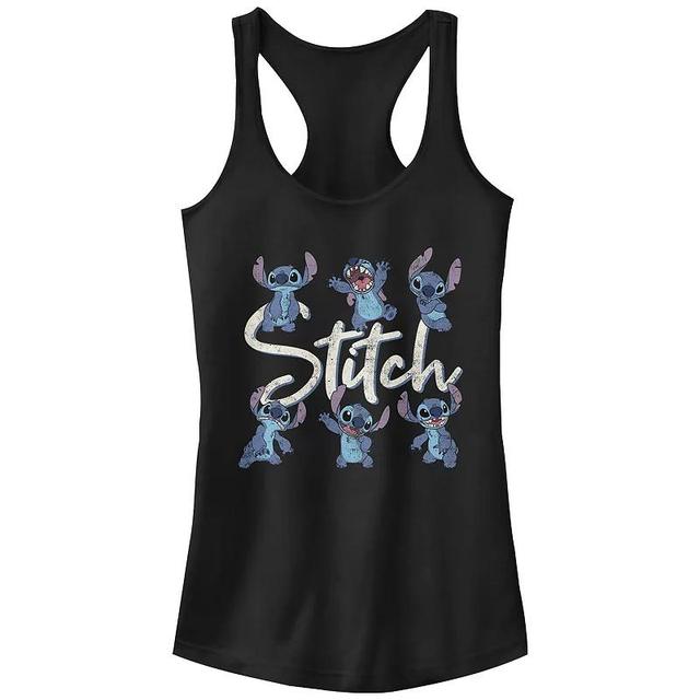 Juniors Disneys Lilo & Stitch Poses Of Stitch Tank Top, Womens Product Image