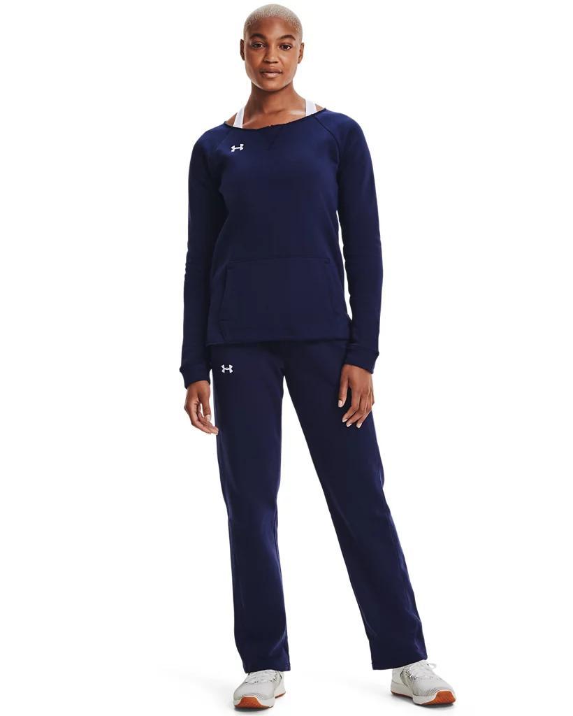 Women's UA Hustle Fleece Crew Product Image