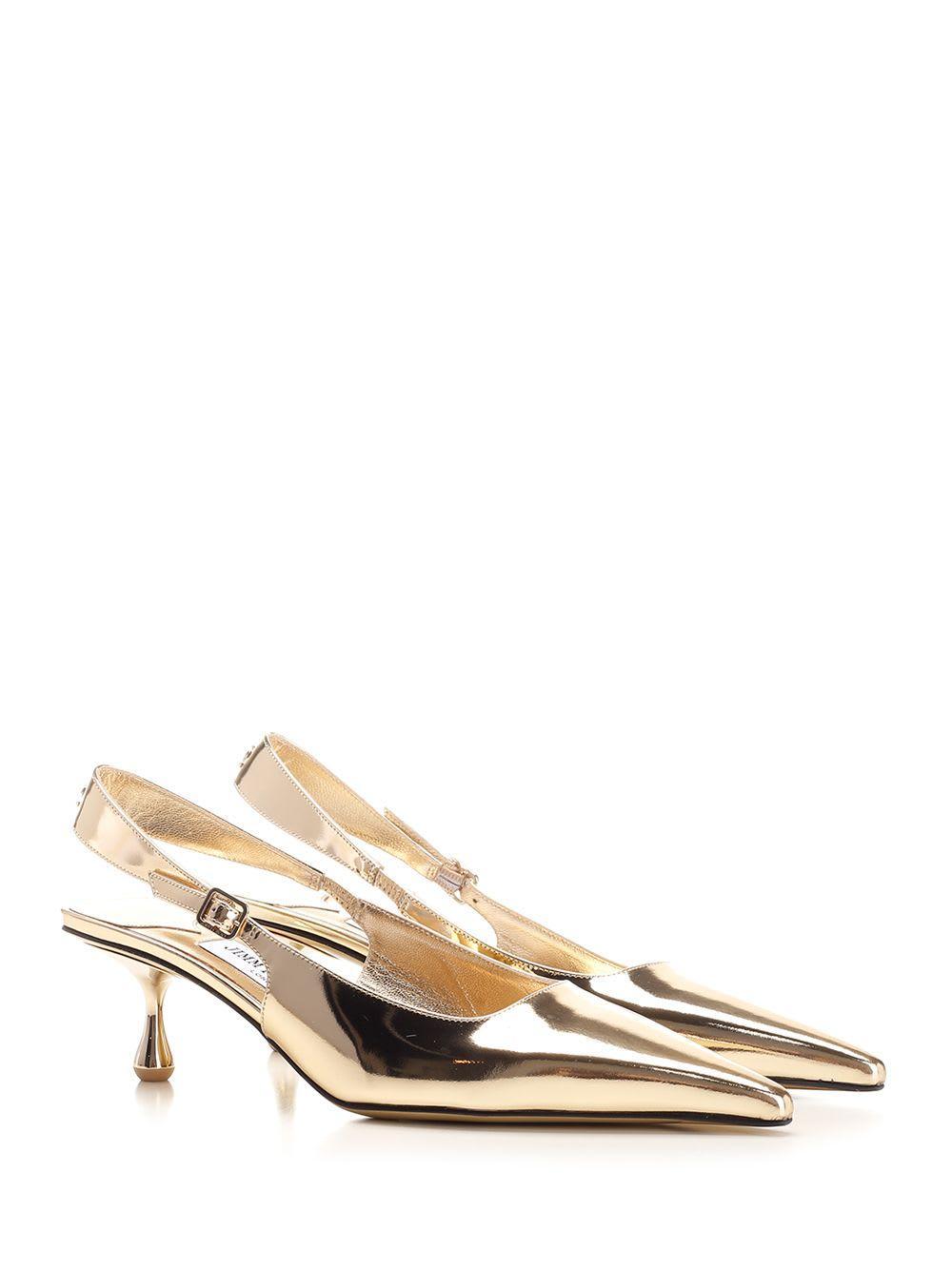 JIMMY CHOO 50mm Amel Pumps In Gold Product Image