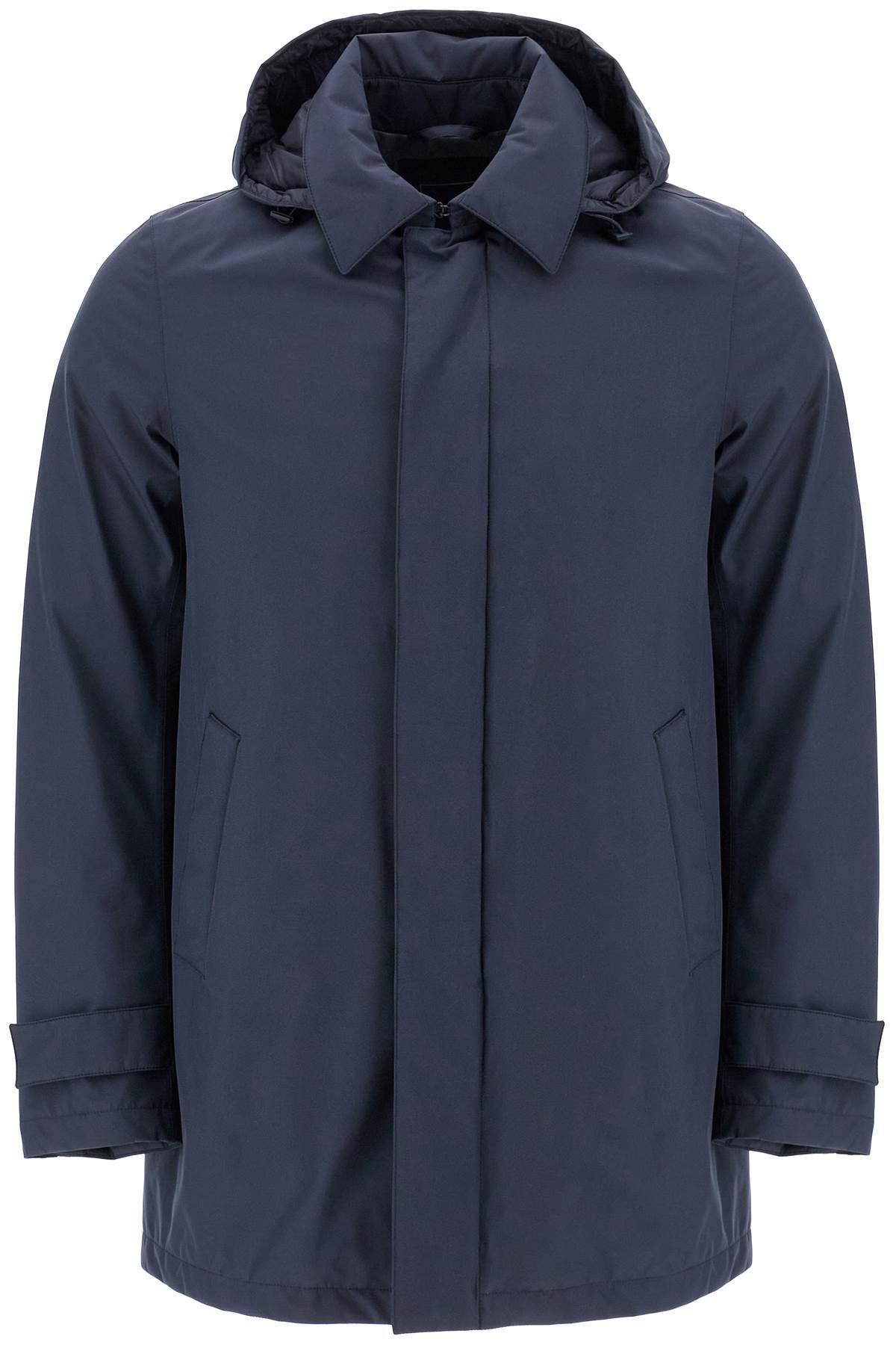 HERNO Laminar Padded Carcoat In Gore-tex 2l In Blue Product Image