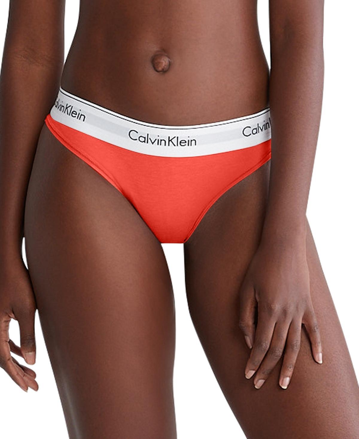 Calvin Klein Modern Cotton Bikini Panty F3787, Womens Med Brown Product Image