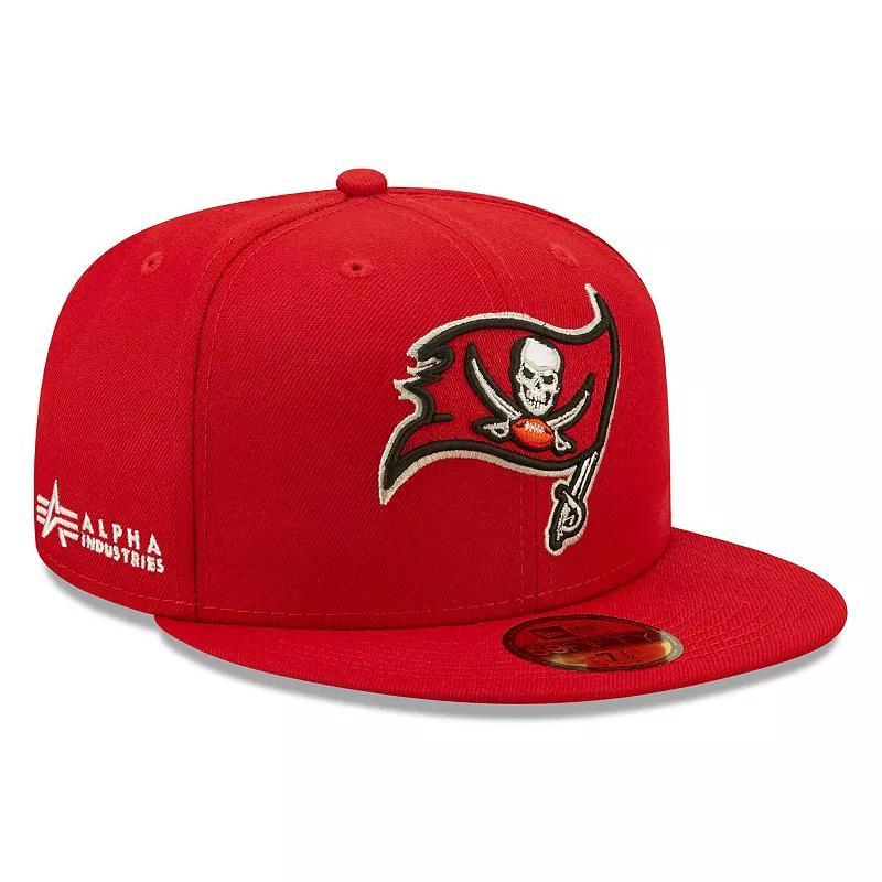 Mens New Era x Alpha Industries Scarlet Tampa Bay Buccaneers Alpha 59FIFTY Fitted Hat Product Image