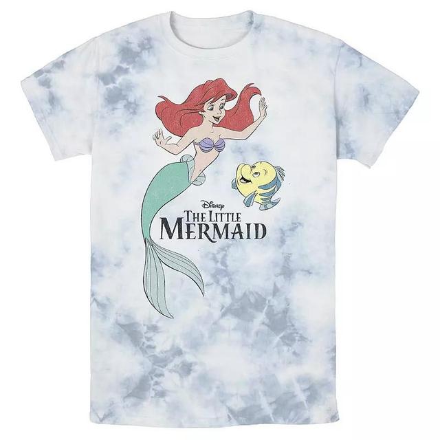 Mens Disney The Little Mermaid Ariel & Flounder Portrait Bomabrd Wash Tee, Boys Product Image