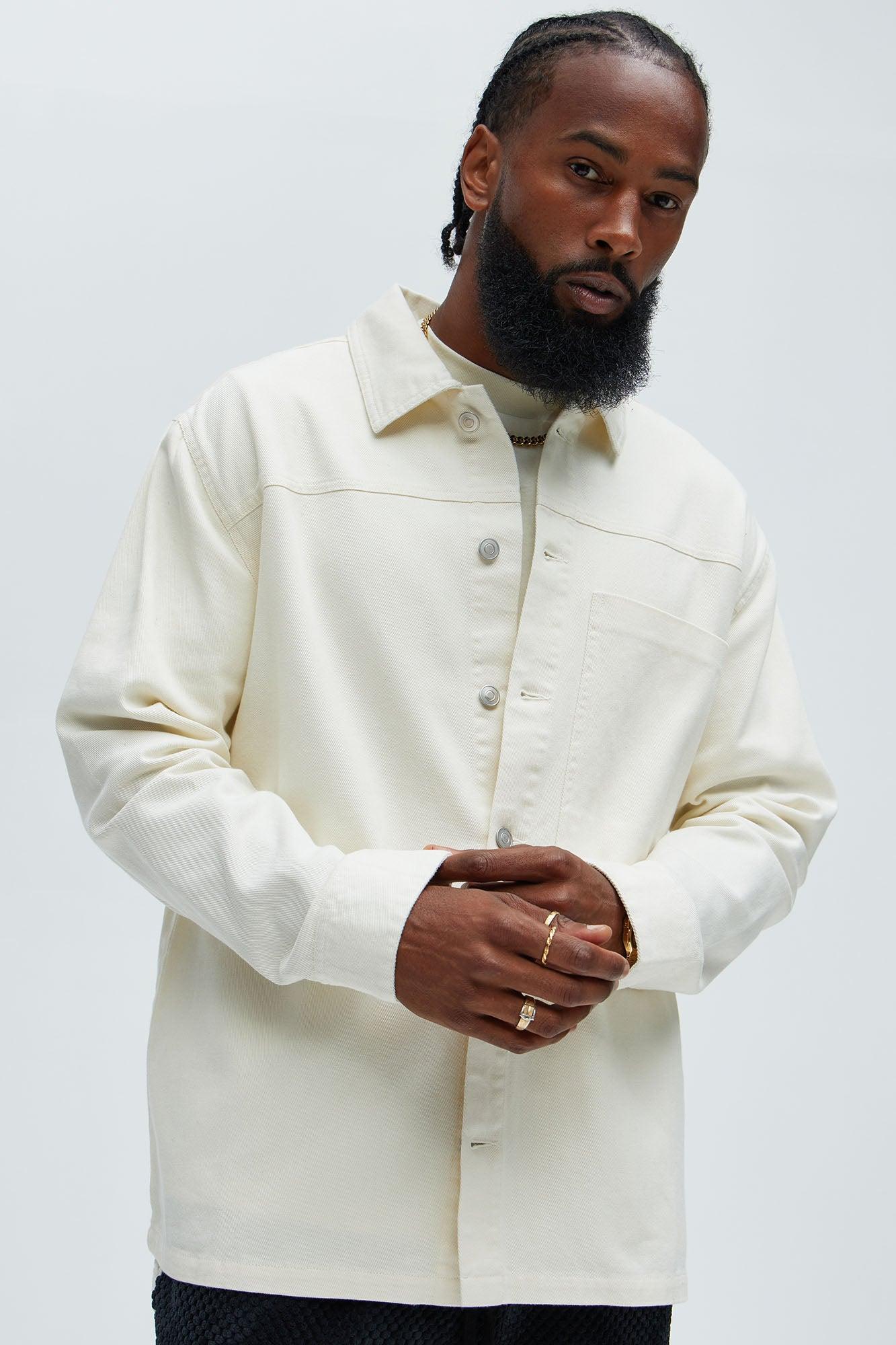 Yorktown Twill Overshirt - Cream Product Image