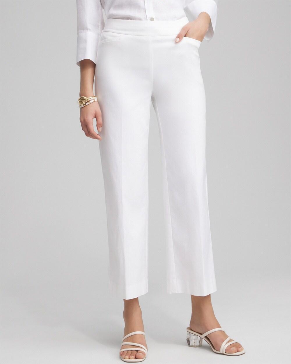 Chico's Brigitte Wide Leg Cropped Capri Pants Product Image