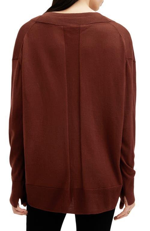 Bern Merino Wool V-neck Jumper In Sugar Brown Product Image