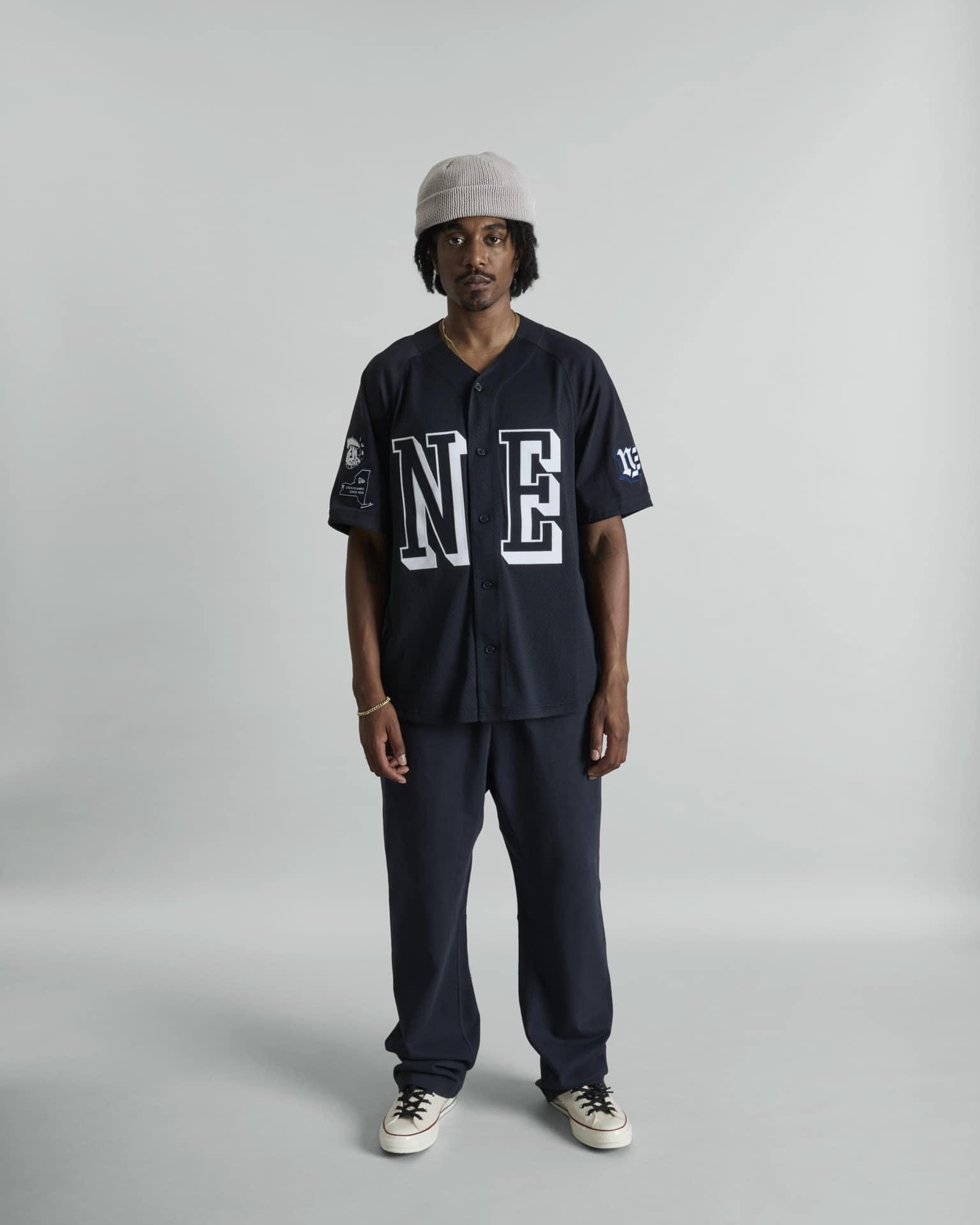 Brand New Era Warren Navy Raglan Baseball Jersey Male Product Image