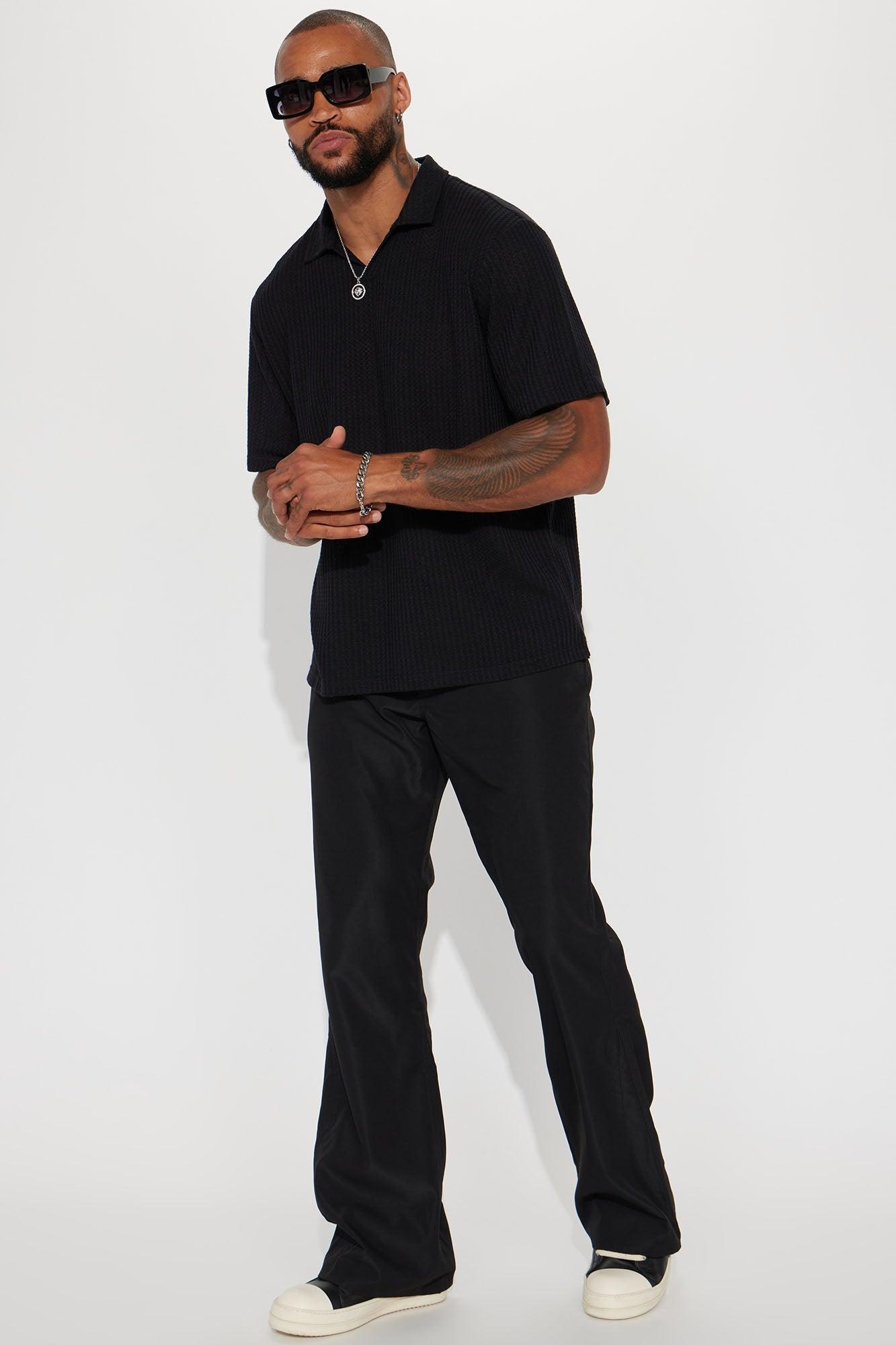 Blissful Short Sleeve Polo - Black Product Image