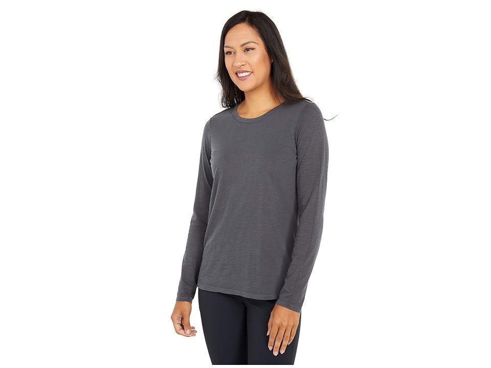 Toad&Co Primo Long Sleeve Crew (Soot) Women's Clothing Product Image