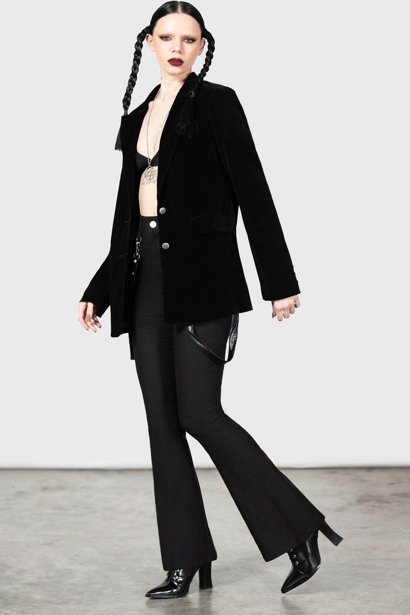 Astaroth Velvet Boyfriend Blazer - Resurrect Female Product Image