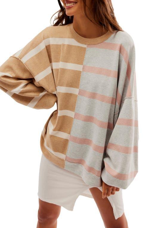 Free People Uptown Stripe Sweatshirt Product Image