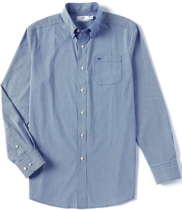 Southern Tide Charleston Performance Stretch Parkwood Micro-Gingham Long Sleeve Woven Shirt Product Image