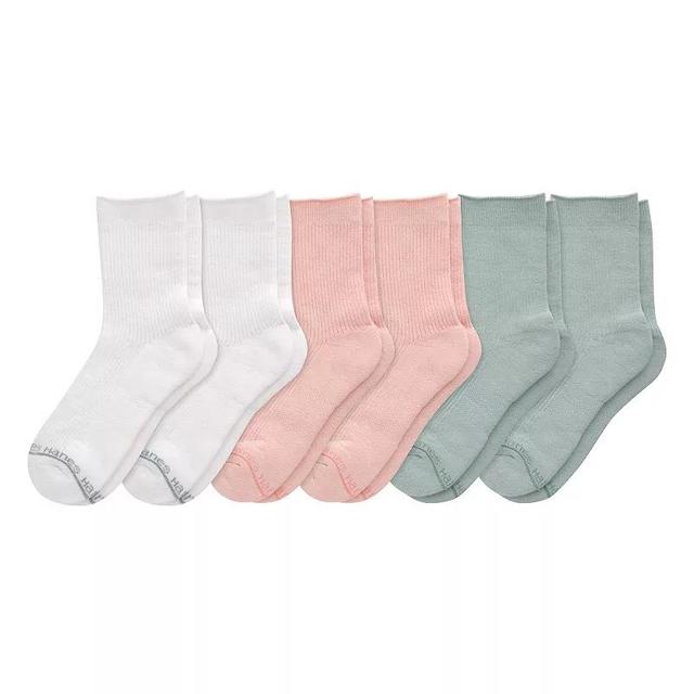 Womens Hanes Originals Ultimate Womens SuperSoft 6-Pack Mid Crew Socks WMSSM6 Product Image