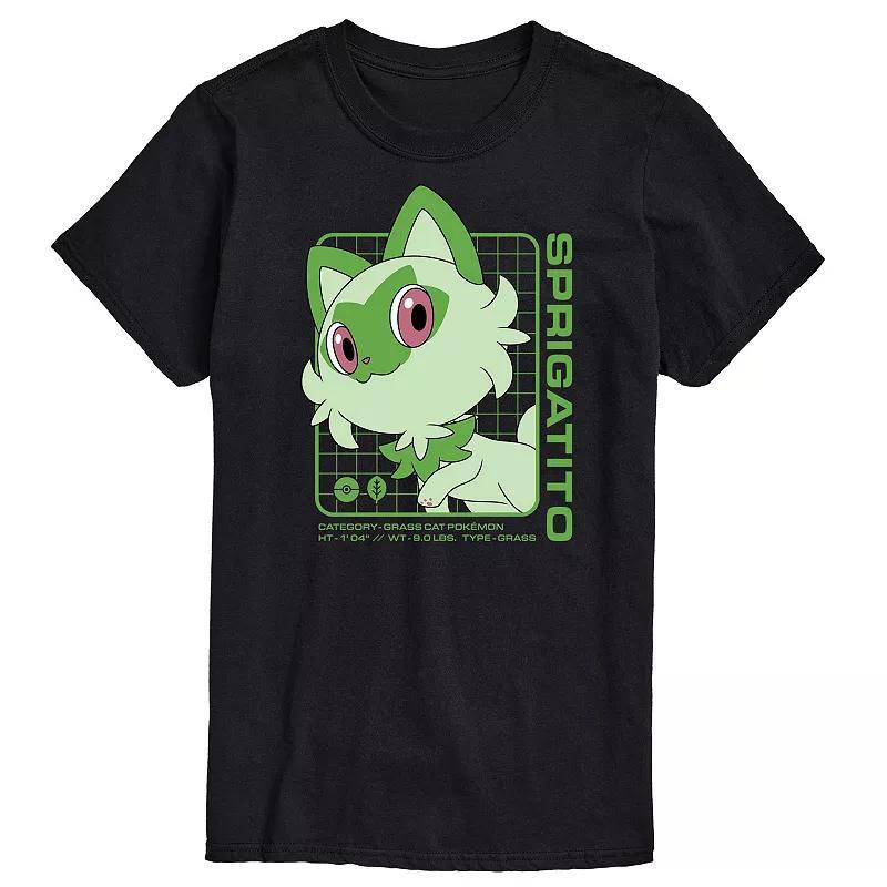 Mens Pokemon Sprigatito Stats Graphic Tee Product Image