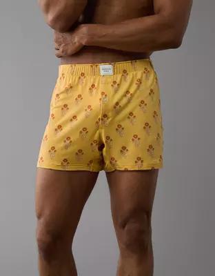 AEO Floral Slim Knit Ultra Soft Boxer Short Product Image