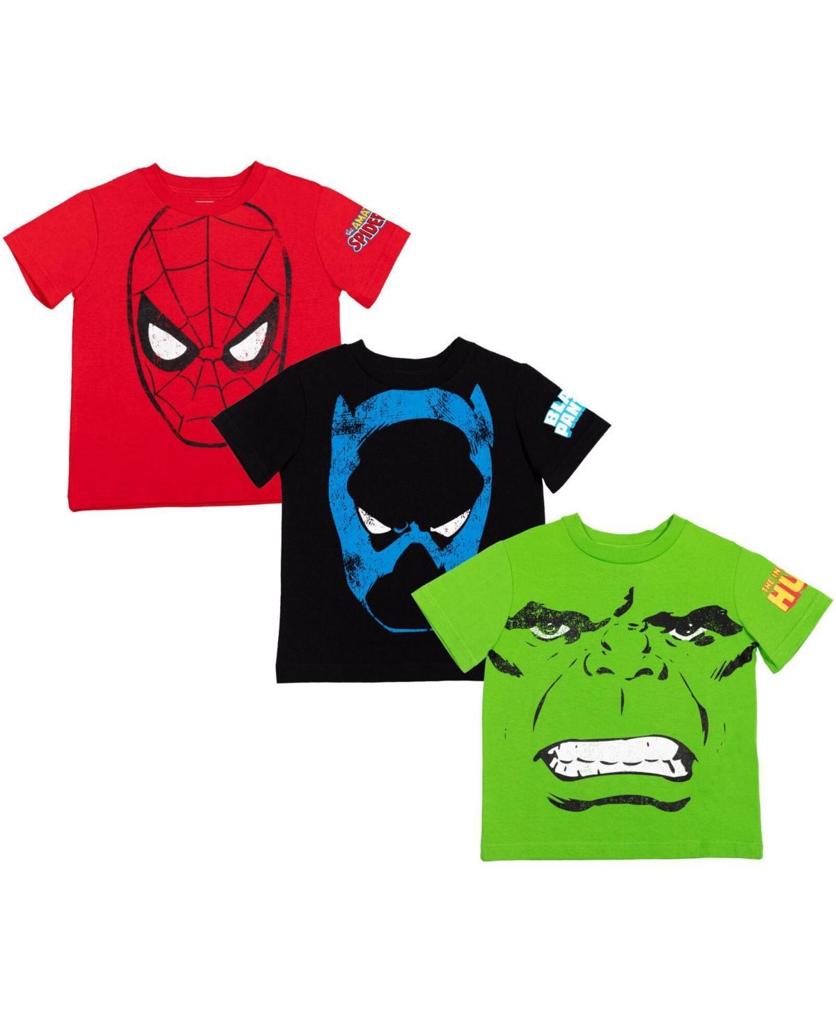 Marvel Toddler Boys Avengers X-Men Spider-Man 3 Pack T-Shirts to - Red/green Product Image