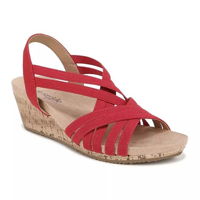 LifeStride Mallory Womens Strappy Wedges Red Product Image