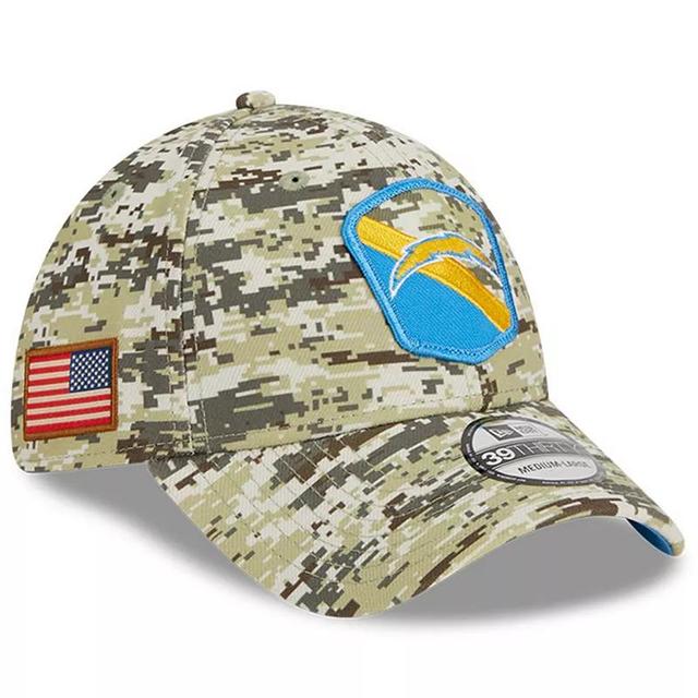 Mens New Era Camo Los Angeles Chargers 2023 Salute To Service 39THIRTY Flex Hat Product Image