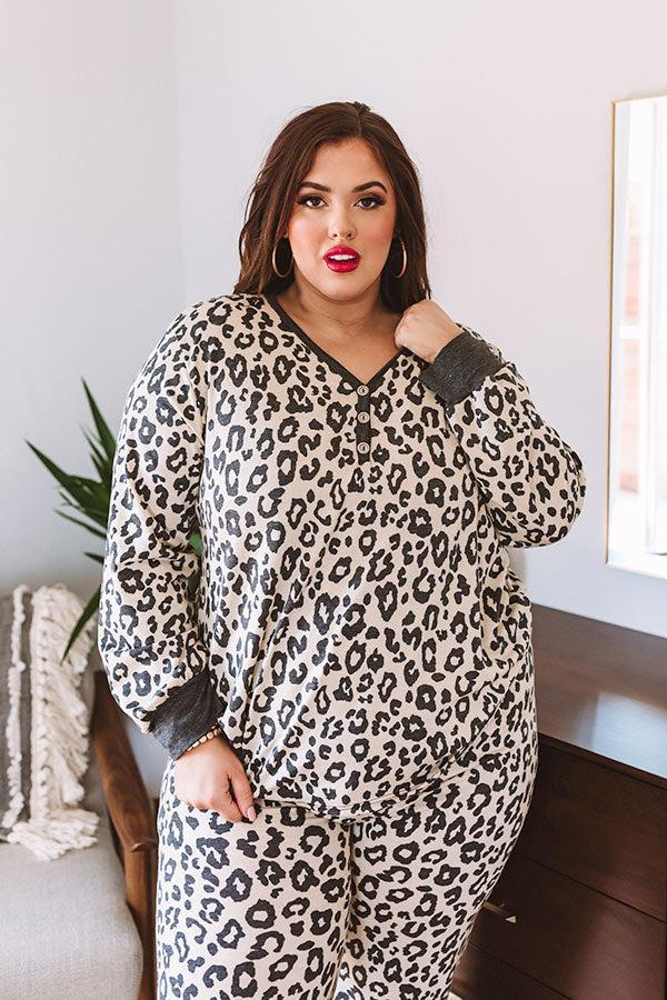 Cozier Now Leopard Top In Cream Curves Product Image