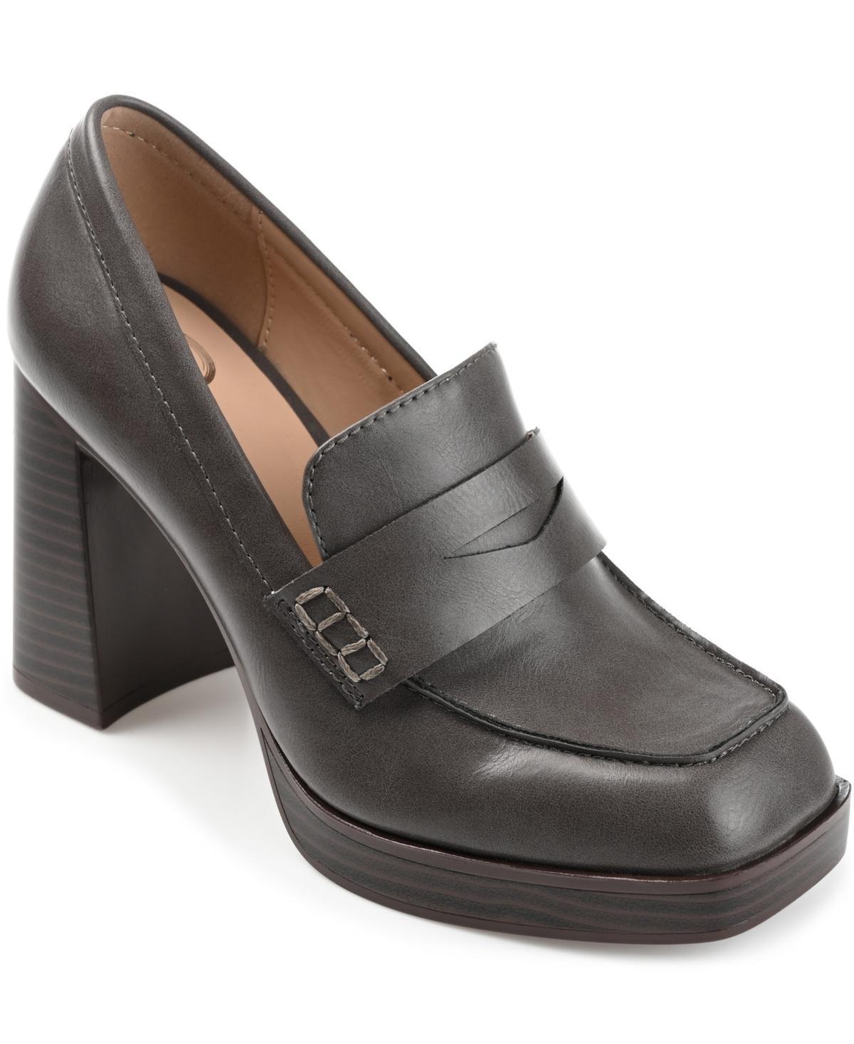 Journee Collection Ezzey Womens Heeled Loafers Product Image