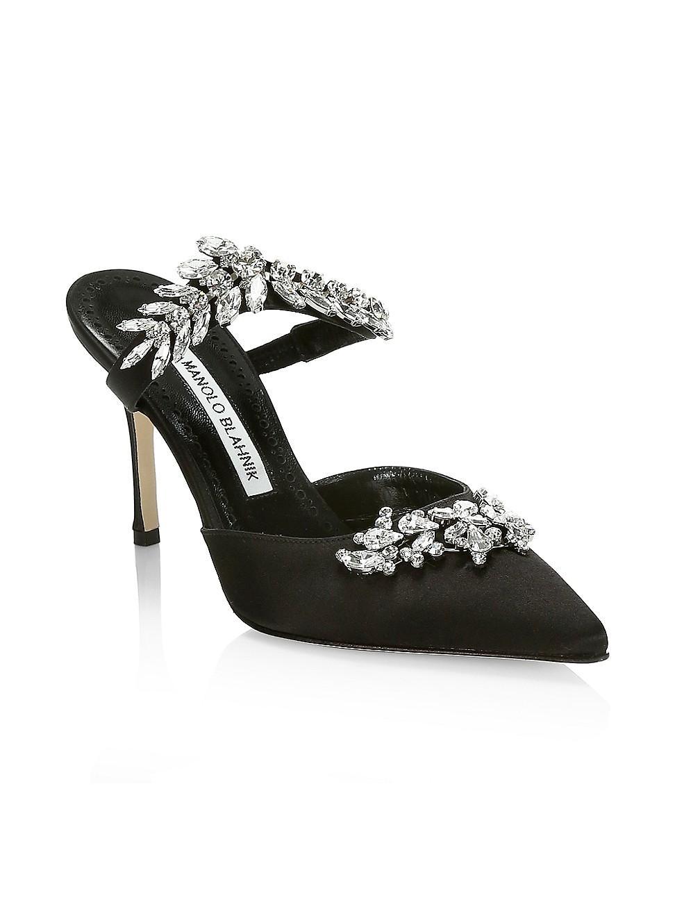 Manolo Blahnik Lurum Jewel Leaf Mule Product Image