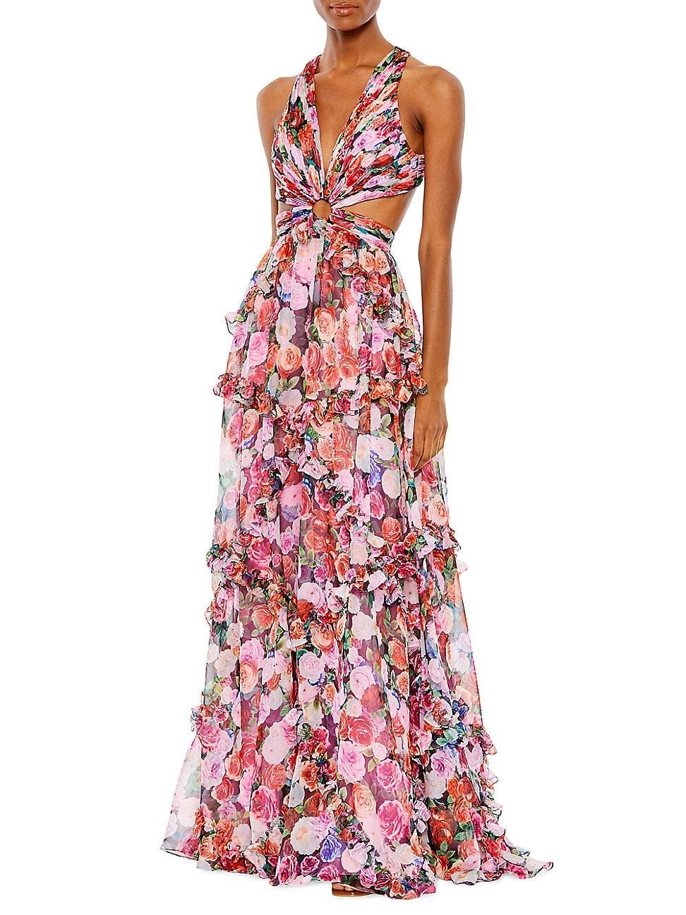 Womens Ieena Floral Cut-Out Gown Product Image