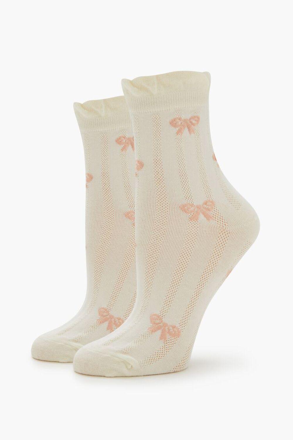 Bow Print Crew Socks | Forever 21 Product Image