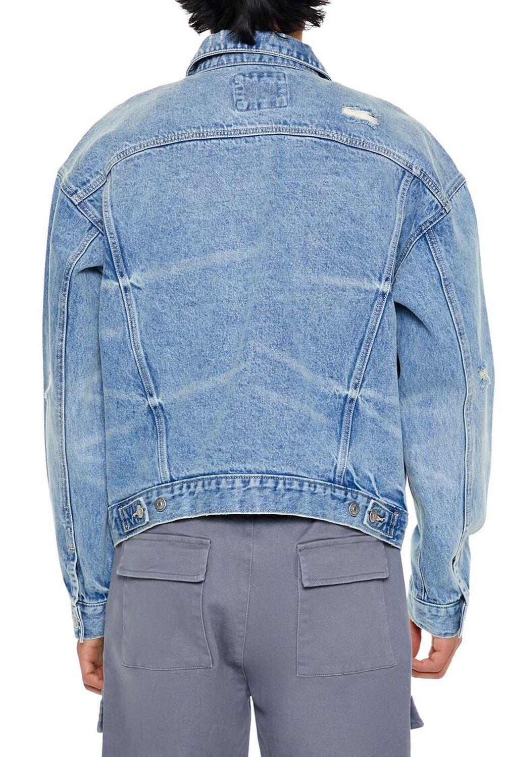 Distressed Denim Trucker Jacket | Forever 21 Product Image