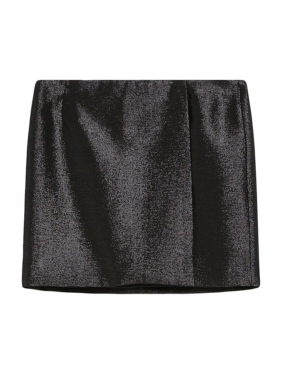 SPORTMAX Metallic Virgin Wool Blend Miniskirt Product Image