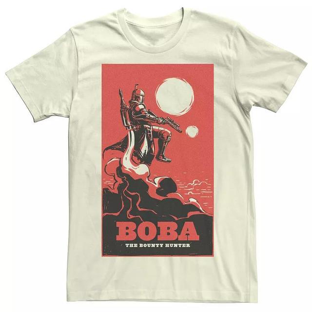 Mens Star Wars The Book OF Boba Fett Red Hue Boba Poster Tee Product Image