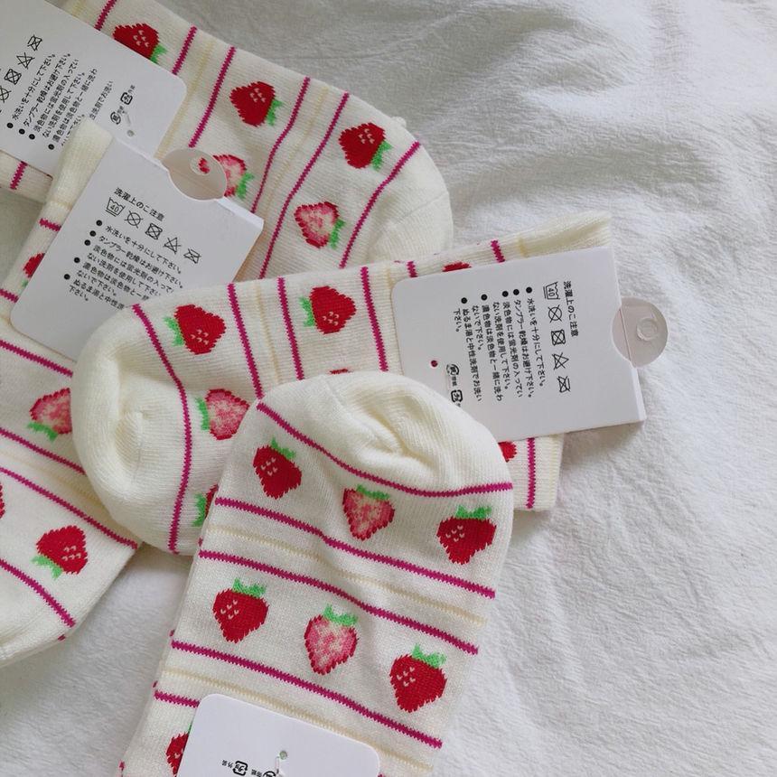 Strawberry Patterned Socks Product Image