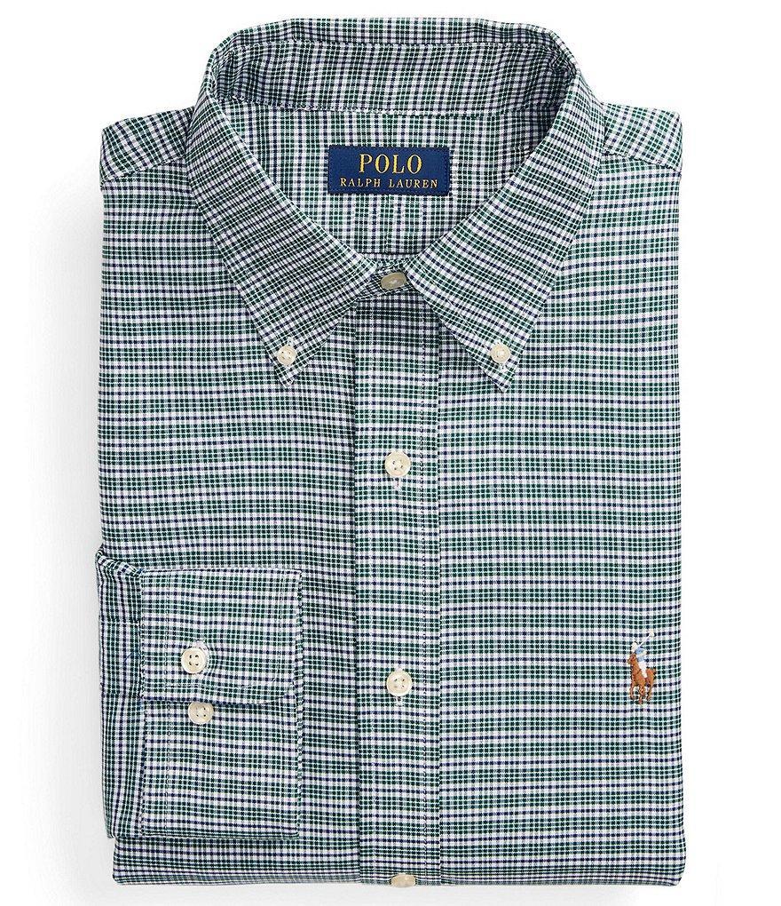 Polo Ralph Lauren Classic Fit Button-Down Collar Check Pinpoint Dress Shirt Product Image