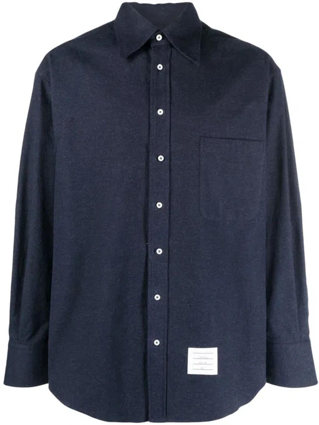 Logo-patch Detail Shirt In Blue product image