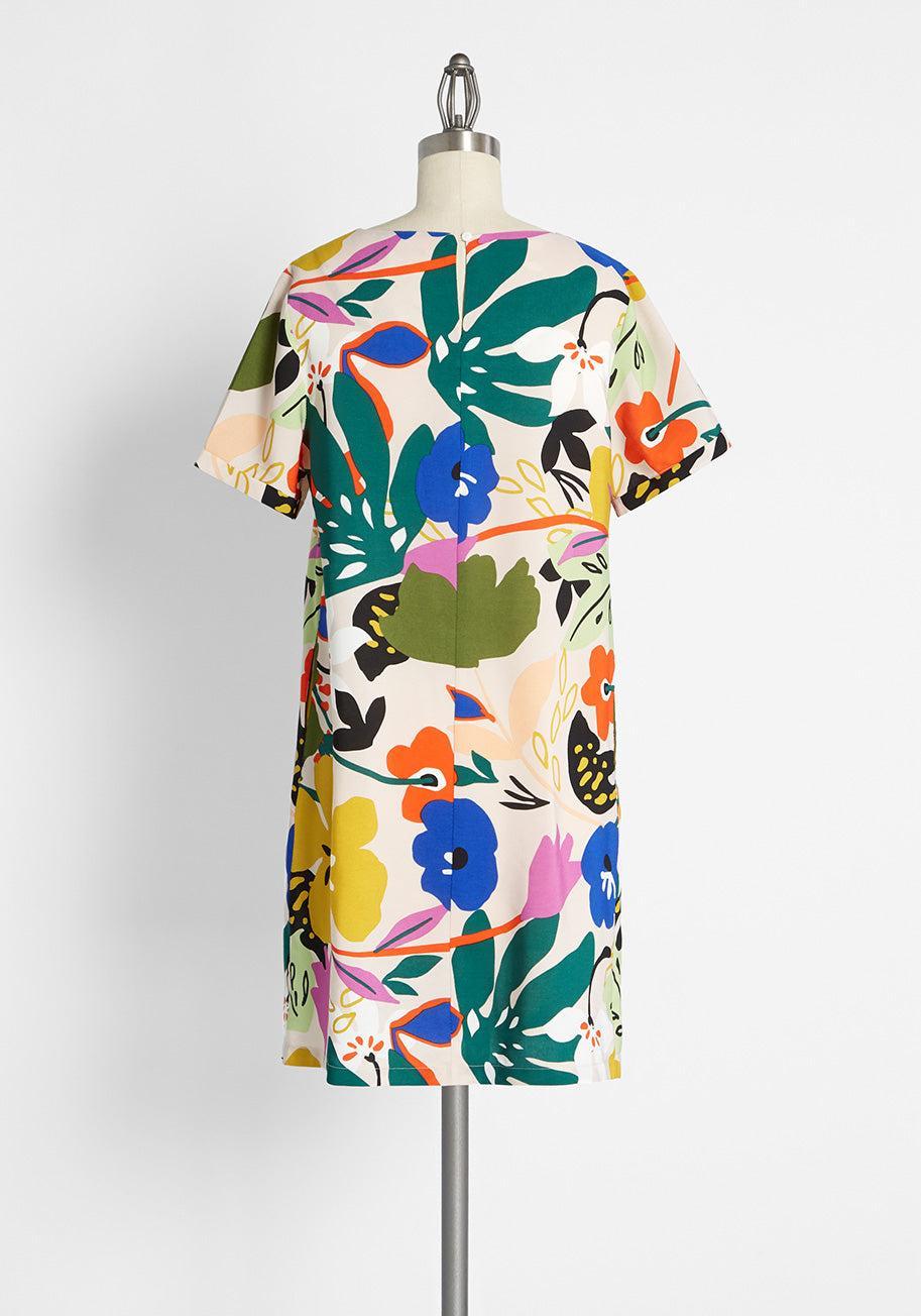 Tropical Palette Shift Dress Product Image