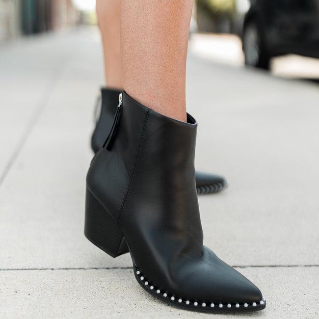 Collins Black Studded Booties Product Image