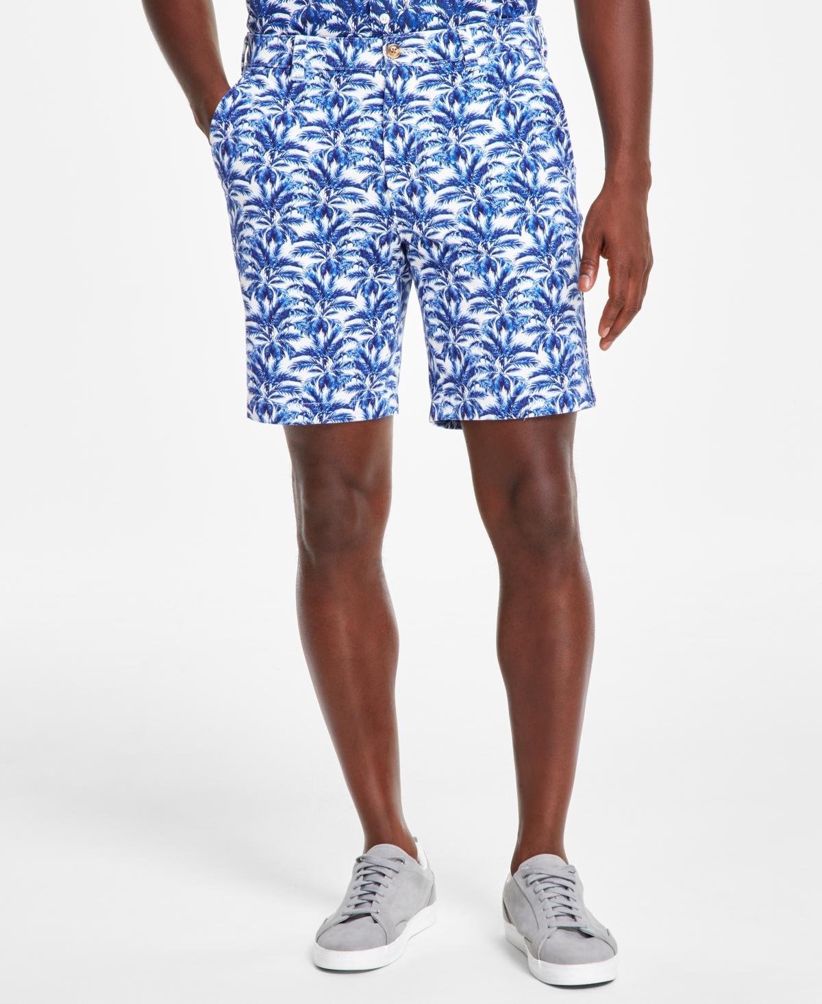 Club Room Mens Keys Regular-Fit Stretch Palm Leaf-Print 9 Shorts, Created for Macys Product Image