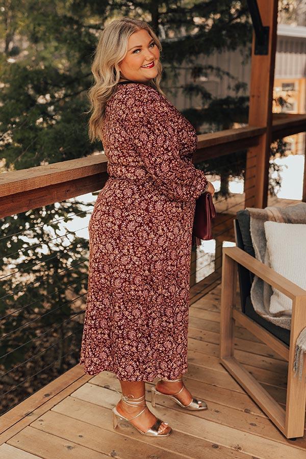 Merlot Sippin' Floral Midi Curves Product Image