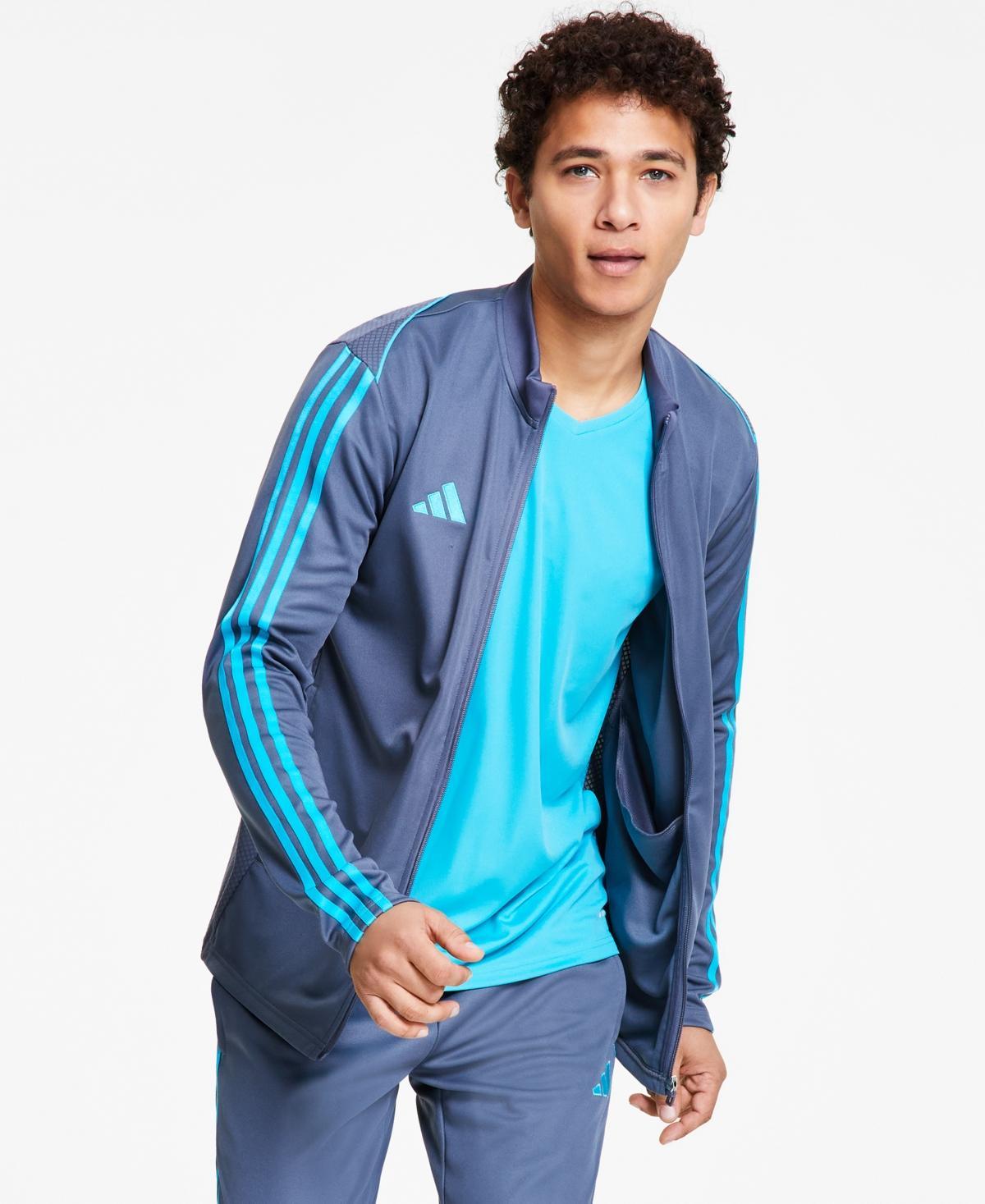 adidas Mens Tiro 23 Slim-Fit Performance 3-Stripes Track Jacket - Team Onix Product Image