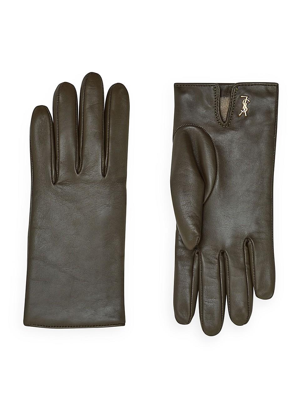 Womens Cassandre Short Gloves In Lambskin And Cashmere Product Image